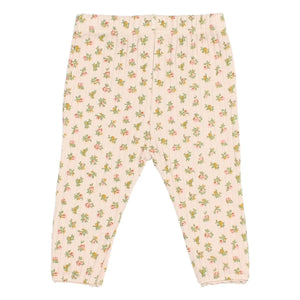 Búho - Floral Cottage Nervürlü Tayt | Açık Pembe