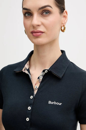 Polo de mujer de algodón elastano con detalle de cuello Barbour