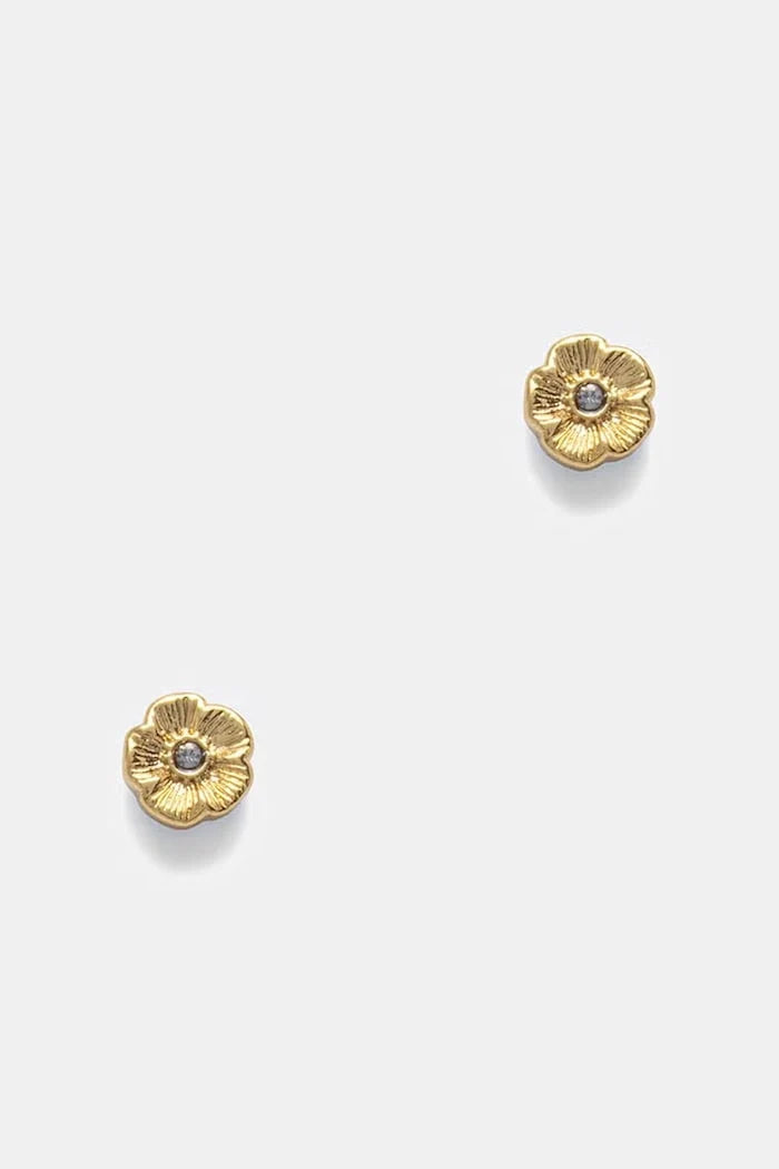 Pendientes cúbicos metálicos Coach para mujer
