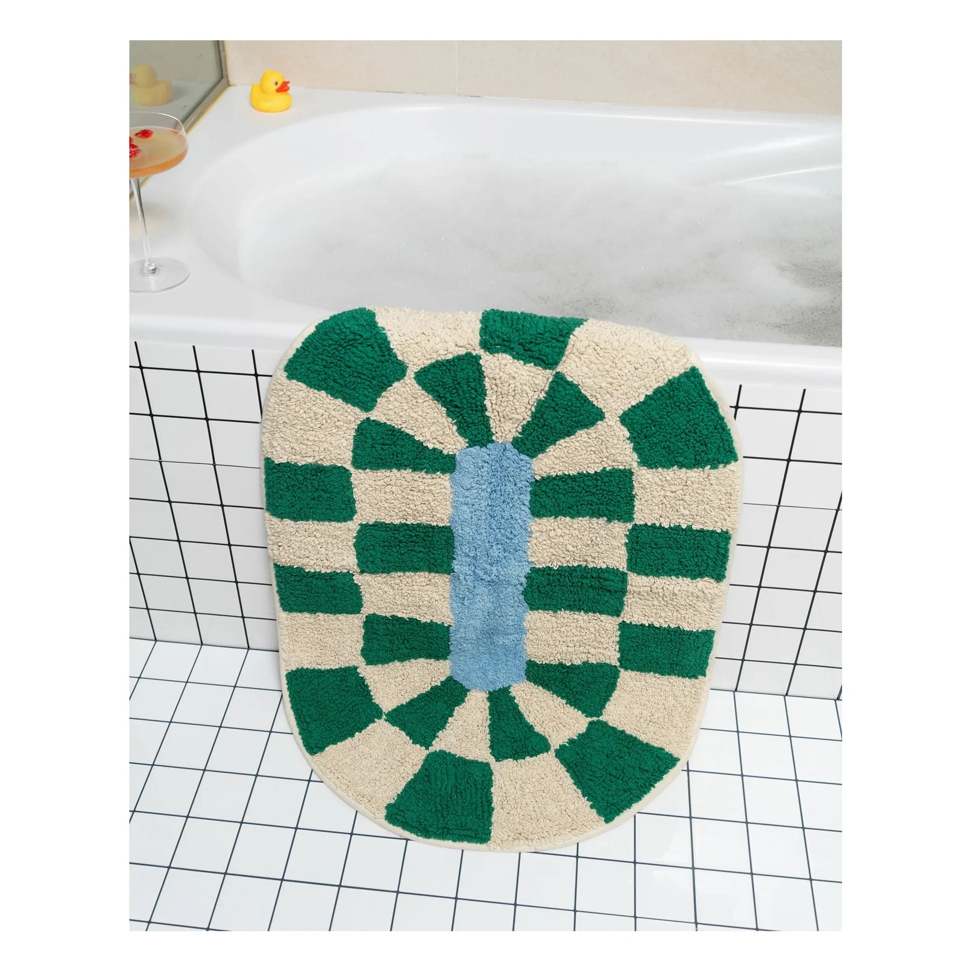 Tarta Gelatina - Alfombra de baño Rita | Verde