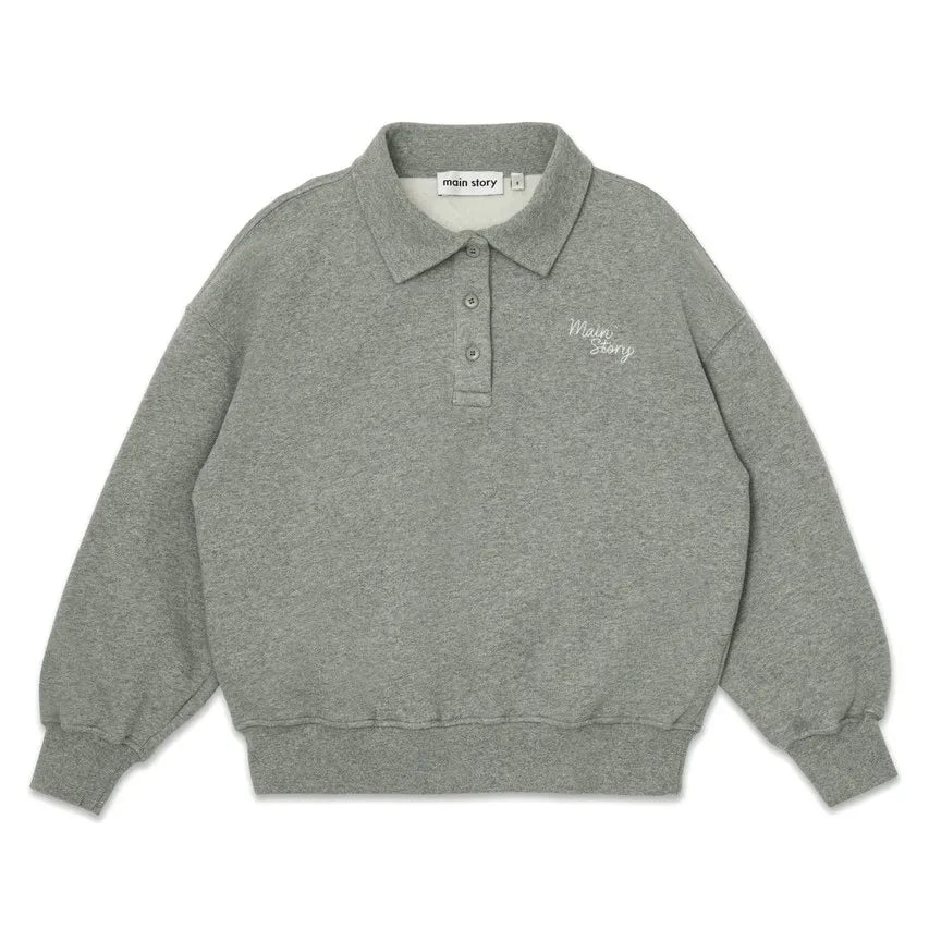 Main Story - Sudadera polo de algodón orgánico | Gris