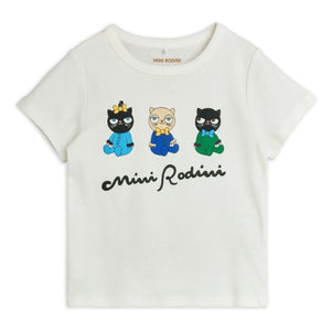 Mini Rodini - Camiseta animal de algodón orgánico | Blanco