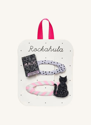 Rockahula Kids - 2'li Küçük Cadılar Simli Toka Seti | Siyah