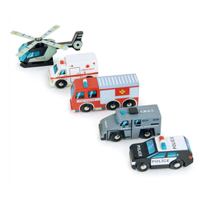 Tender Leaf Toys - Vehículos de emergencia