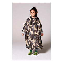 Rainkiss - Capa de Lluvia de Camuflaje del Bosque - Colección Infantil | Marrón