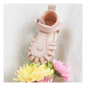 Lazare - Sandalias bordadas de ante Colette Fleur | Rosa empolvado