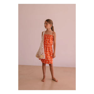 We Are Kids - Mina Palm Vestido de Algodón Orgánico | Naranja