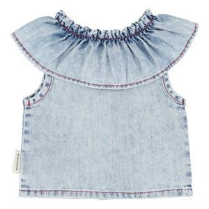 Piupiuchick - Blusa vaquera sin mangas Etoile | Azul lavado