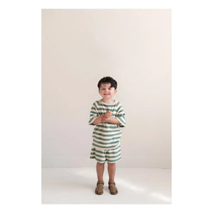 Jenest - Camiseta de algodón orgánico a rayas | Caqui