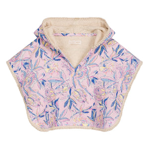 Louise Misha - Poncho de baño de algodón orgánico Mael | Rosa Pálido