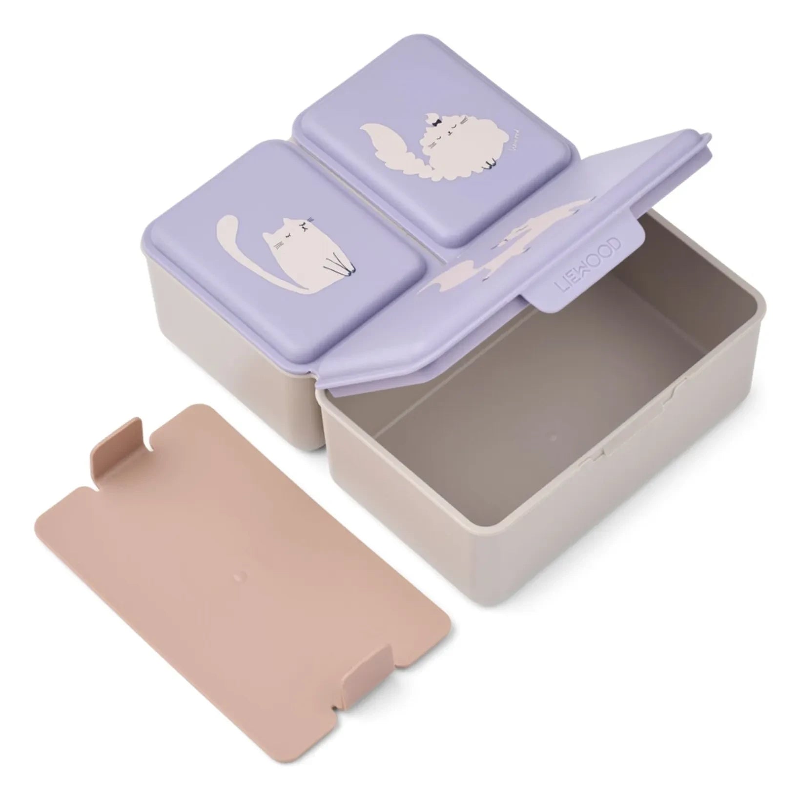 Liewood - Driss Beslenme Kutusu | Cat/Warm lilac