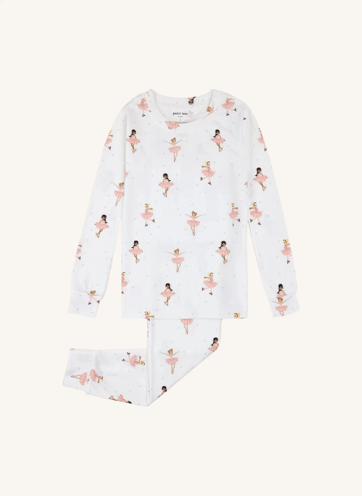 Petit Lem - Pijama de modal y algodón orgánico con estampado de patinadora | Crudo