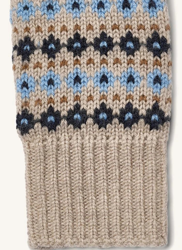 Wheat - Guantes Bobbe jacquard de lana merino | Mavi