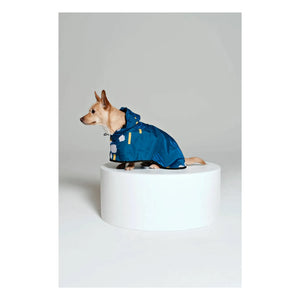 Rainkiss - Capa de lluvia impermeable para perros Japanese Blossom | Azul