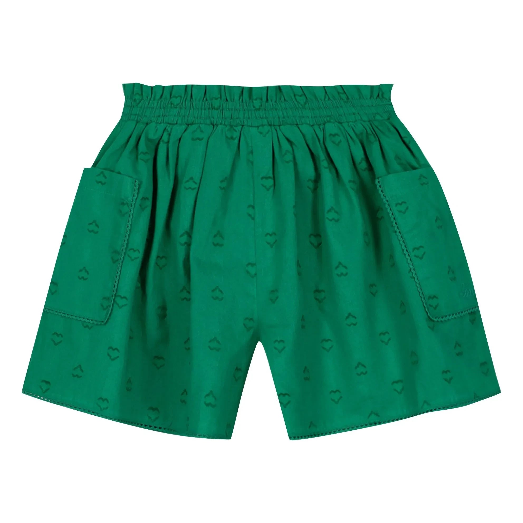 Bonton - Novis Mini Hearts Pantalones Cortos | Verde esmeralda