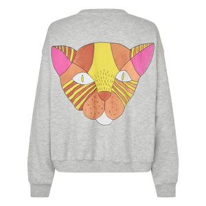 Lollys Laundry - Sudadera de algodón Cat Sydney | Gris