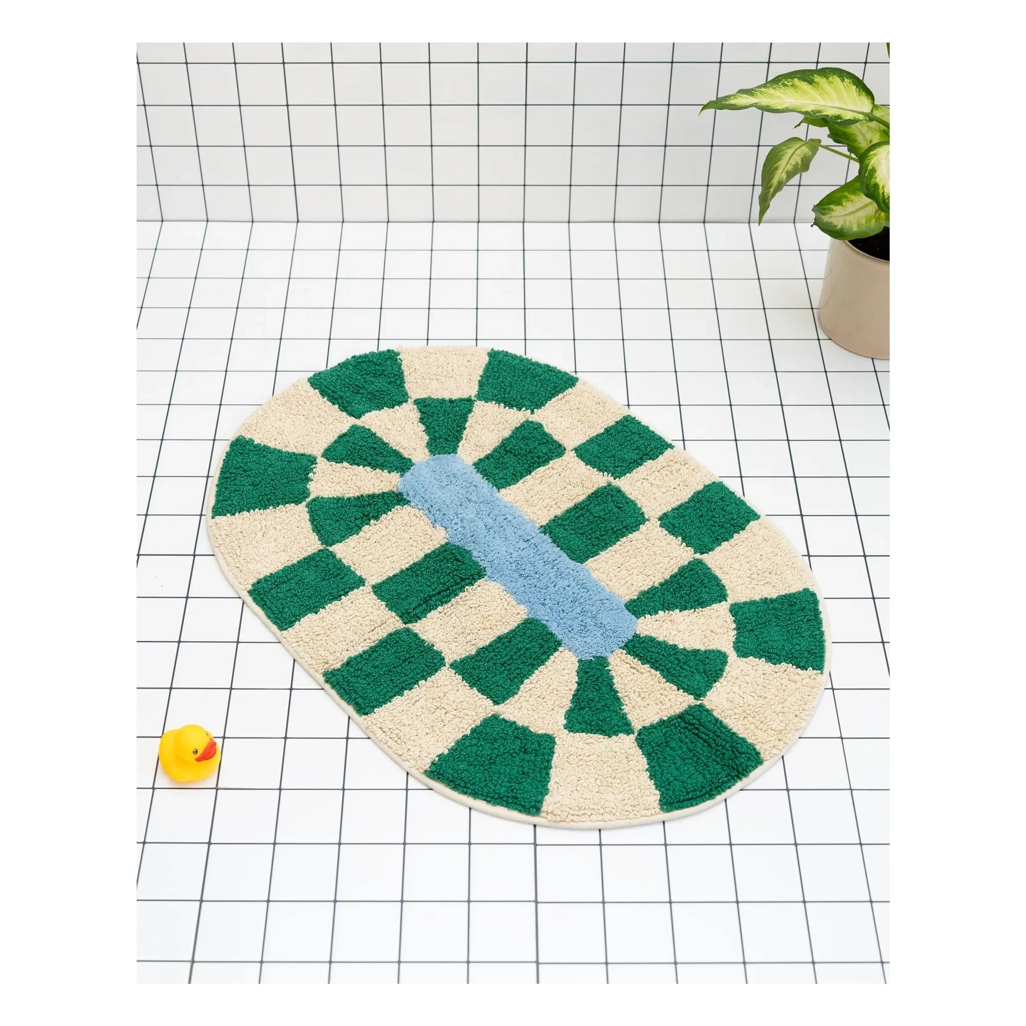 Tarta Gelatina - Alfombra de baño Rita | Verde
