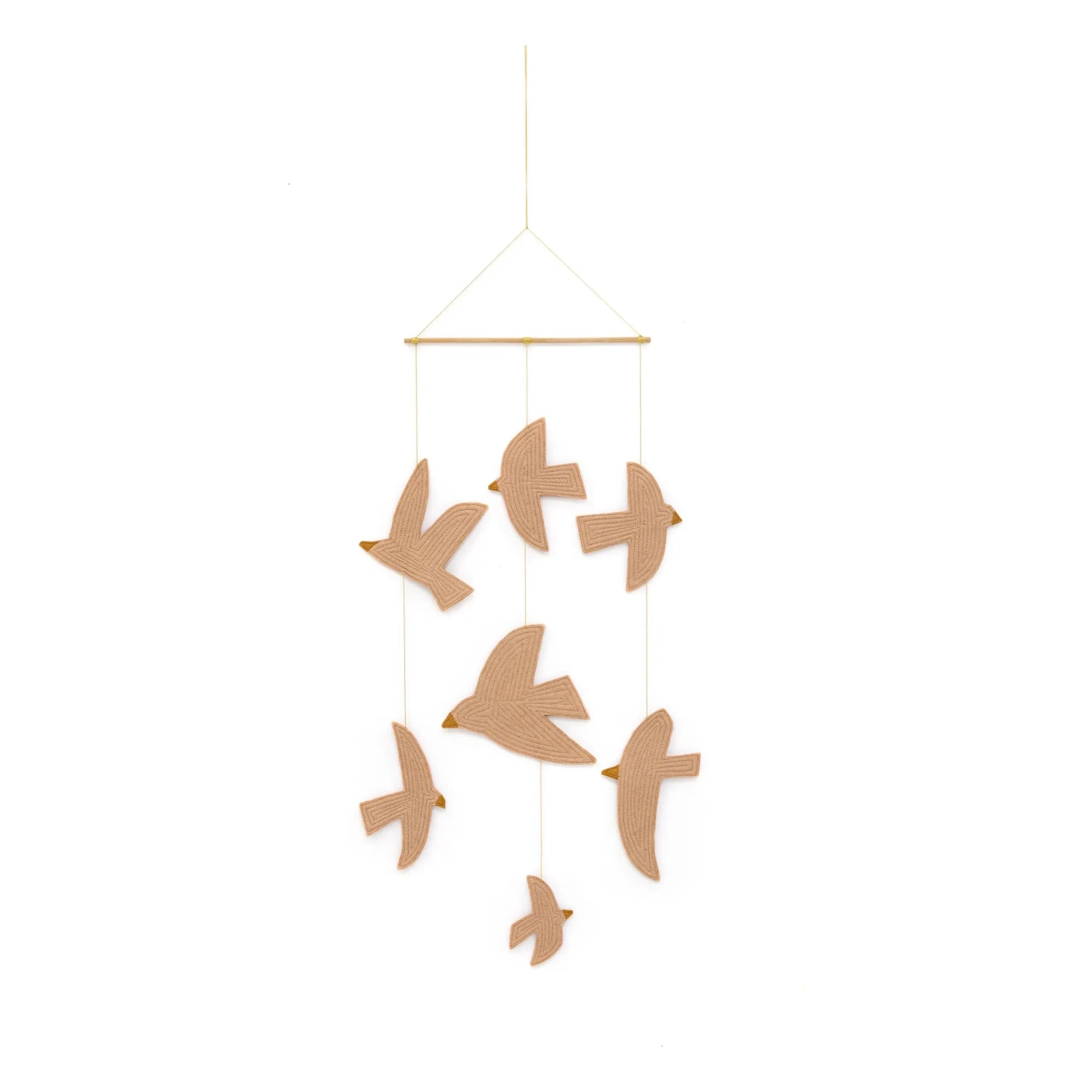 Muskhane - Móvil de fieltro Birdy | Beige