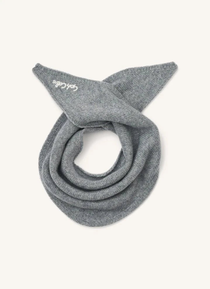 Copenhagen Colors - Bufanda de cachemira bordada | Gris