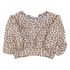 Piupiuchick - Blusa corta de leopardo de algodón orgánico | Crudo