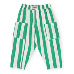 Goldie + Ace - Pantalones con bolsillo a rayas | Verde
