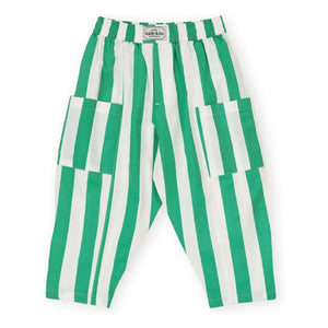 Goldie + Ace - Pantalones con bolsillo a rayas | Verde
