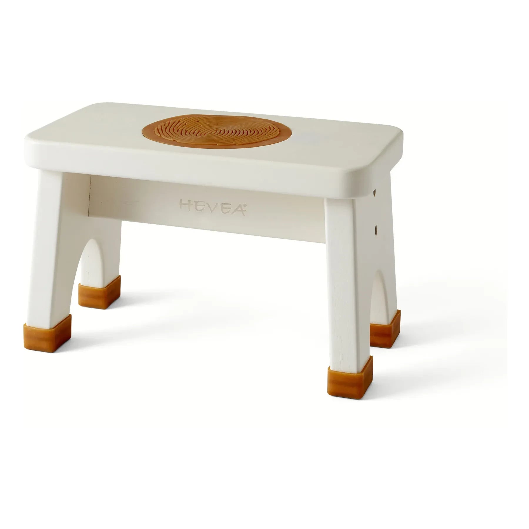 Hevea - Tabure de Madera de Caucho | Blanco