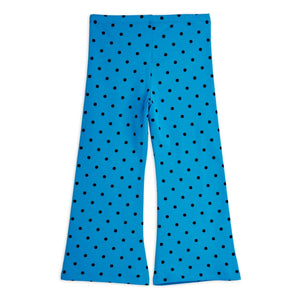 Mini Rodini - Pantalones acampanados de algodón orgánico | Azul azur