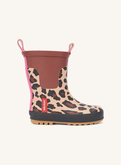 Hola Hossy - Botas de lluvia de leopardo | Marrón