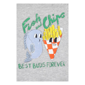 Bonton - Taxo Fish & Chips Tişört | Heather gri
