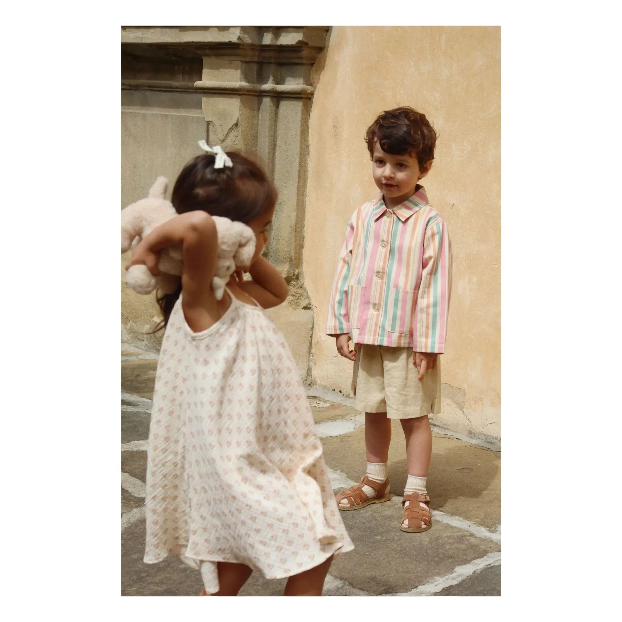 Konges Sløjd - Vestido sin tirantes de algodón orgánico coco | Rosa claro