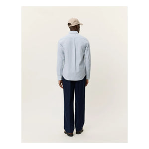 Les Deux - Camisa a rayas Konrad Lino | Azul celeste