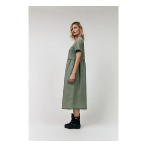 Lollys Laundry - Vestido de algodón Aliya | Caqui