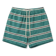 Hod - Beverly Pantalones Cortos de Rayas de Algodón | Verde