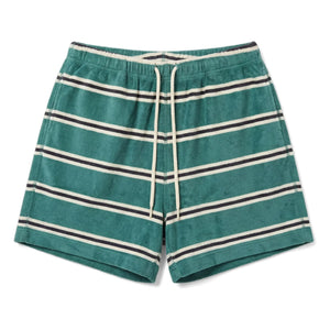 Hod - Beverly Pantalones Cortos de Rayas de Algodón | Verde