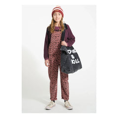 Piupiuchick - Sudadera con cuello con volantes Leopard Algodón orgánico | Berenjena
