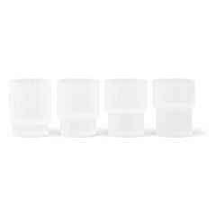 Ferm Living - Ripples Bardaklar - 4'lü Set | Beyaz