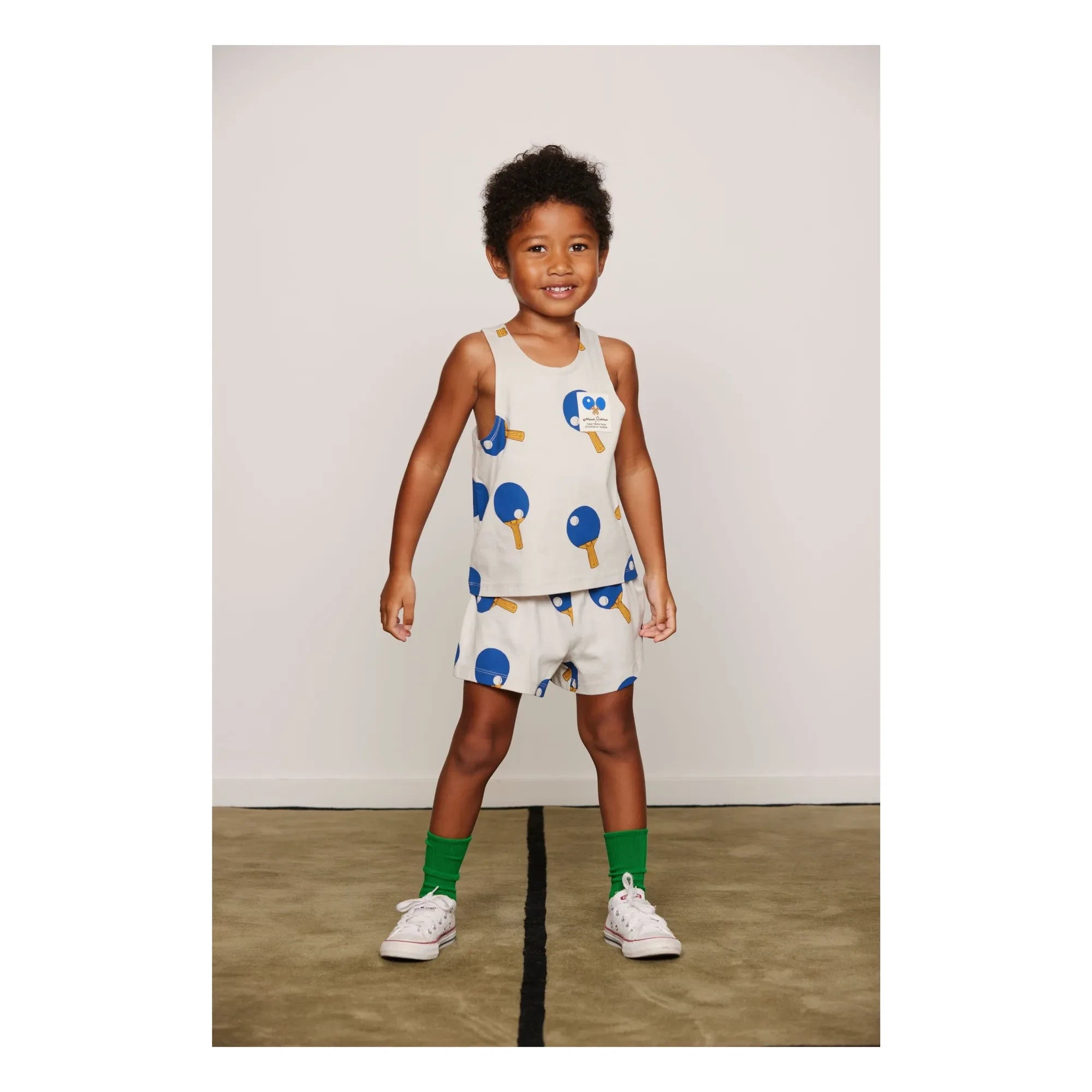 Mini Rodini - Pantalones cortos de ping pong de algodón orgánico | Gris