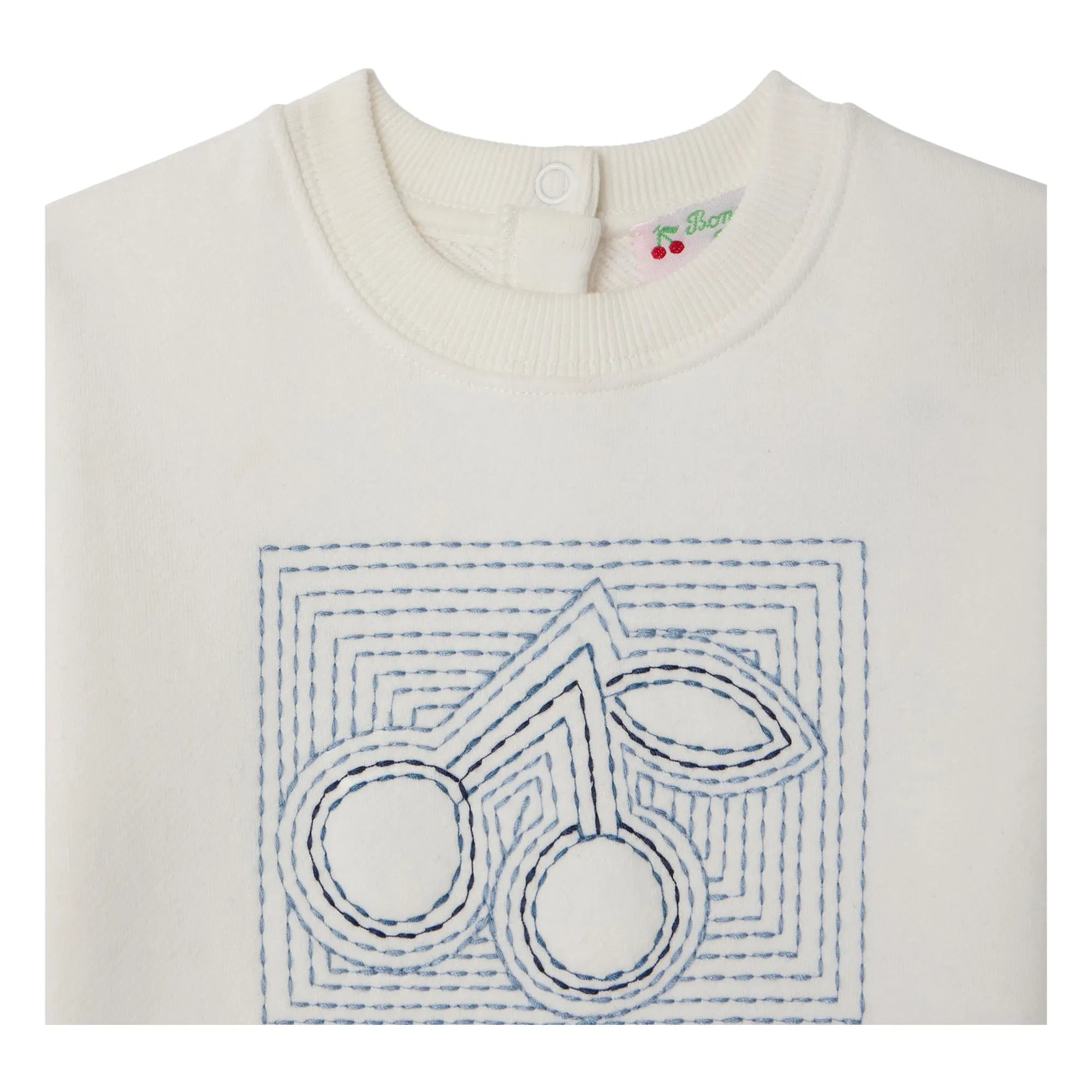 Bonpoint - Sudadera Gena Guinda de Algodón Orgánico Bebé | Crudo