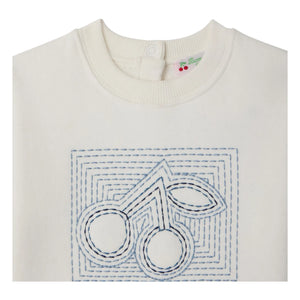 Bonpoint - Sudadera Gena Guinda de Algodón Orgánico Bebé | Crudo