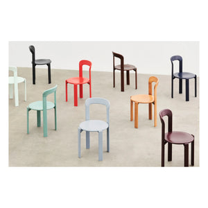 Hay - Silla de madera pulida Rey - Bruno Rey | Morado Berenjena
