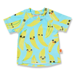 Halcyon Nights - Camiseta de baño anti-UV Banana de Fibras Recicladas | Turquesa