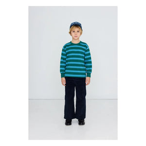 Tinycottons - Camiseta de algodón orgánico a rayas | Verde oscuro