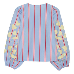 SISSEL EDELBO - Blusa Elisabeth de algodón orgánico | Azul