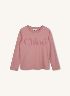 Chloé - Camiseta de algodón orgánico Chloé | Rosa Polvo