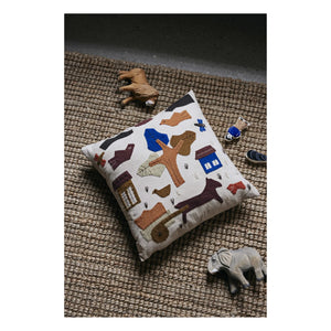 Ferm Living Kids - Cojín Village | Blanco roto