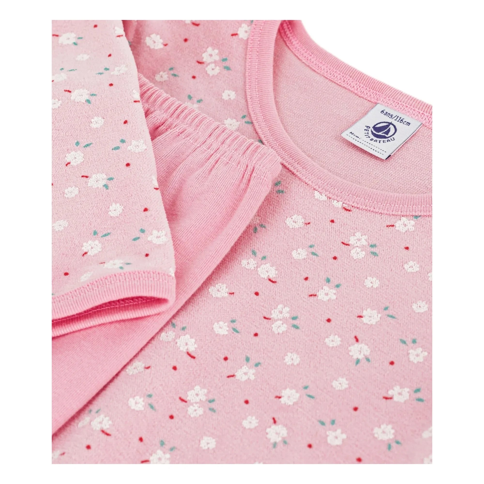 Petit Bateau - Camisón de pijama de algodón orgánico con estampado floral | Rosa