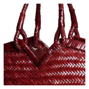 Vipera - Crudelia Deri Tote | Koyu kırmızı