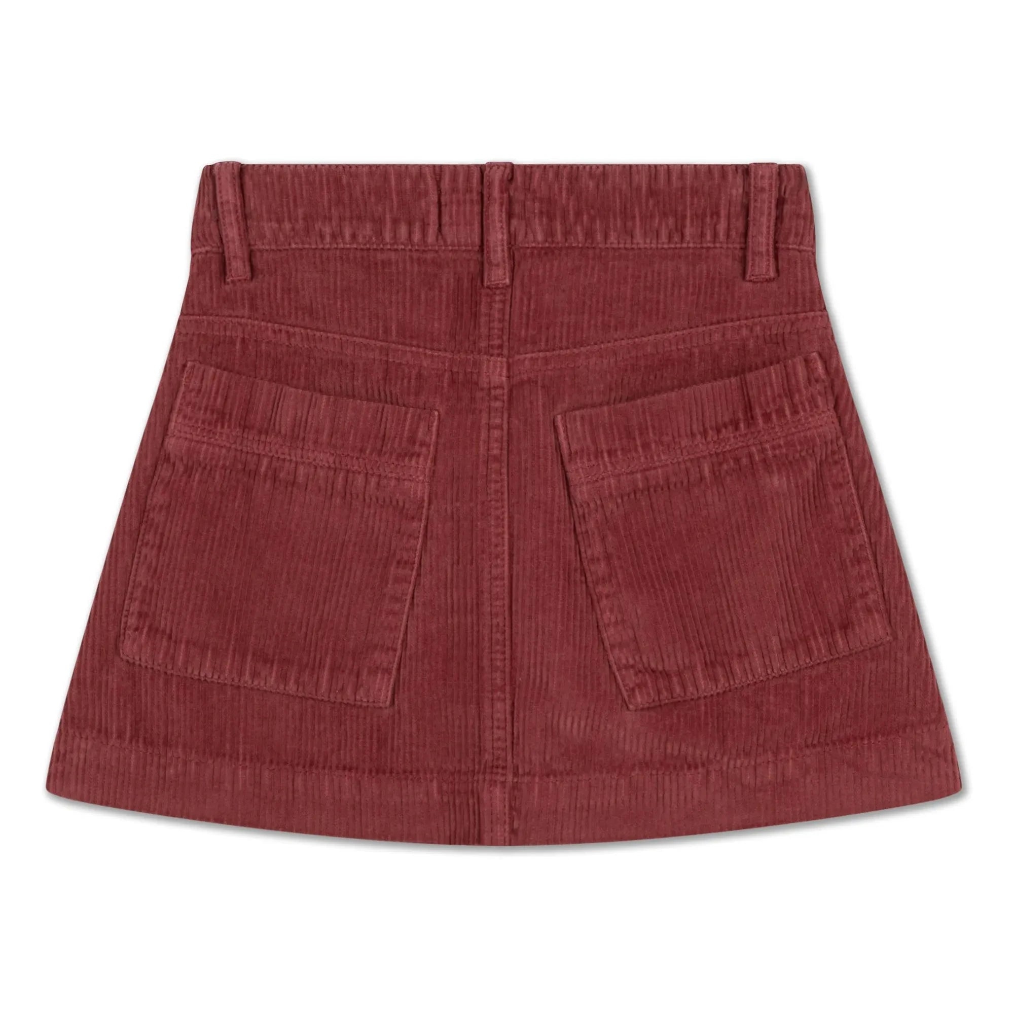 Repose AMS - Falda con botones de algodón orgánico | Rojo