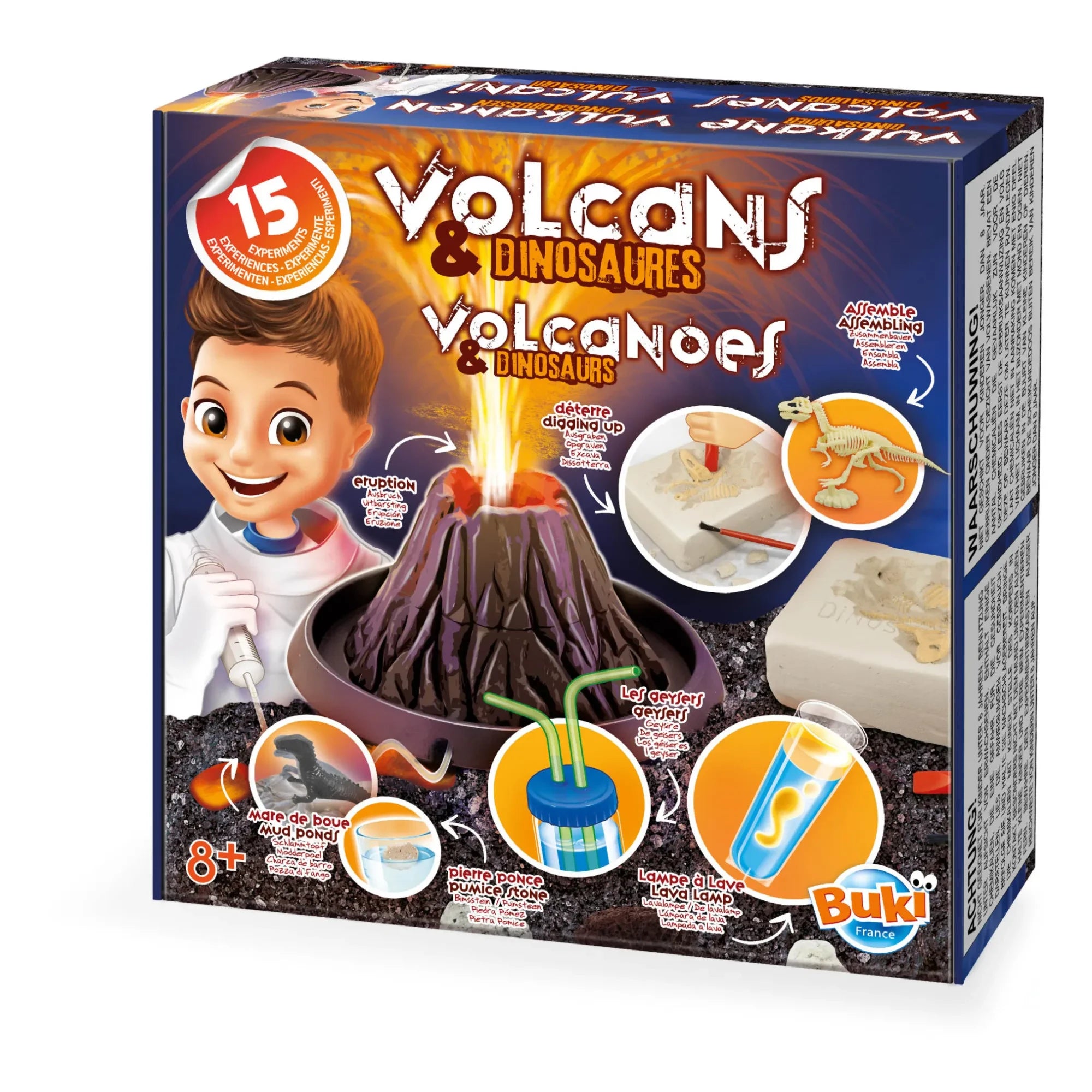 Buki - Volcanes y Dinosaurios - 15 Experimentos